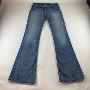 LONG Rock & Republic Jeans Rainbow Embroidered Pocket Roth Flare 29